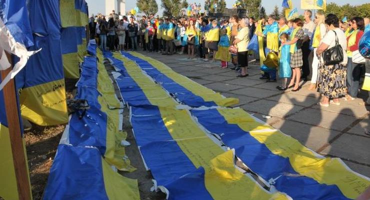 В Мариуполе прошли несколько акций в поддержку единства Украины