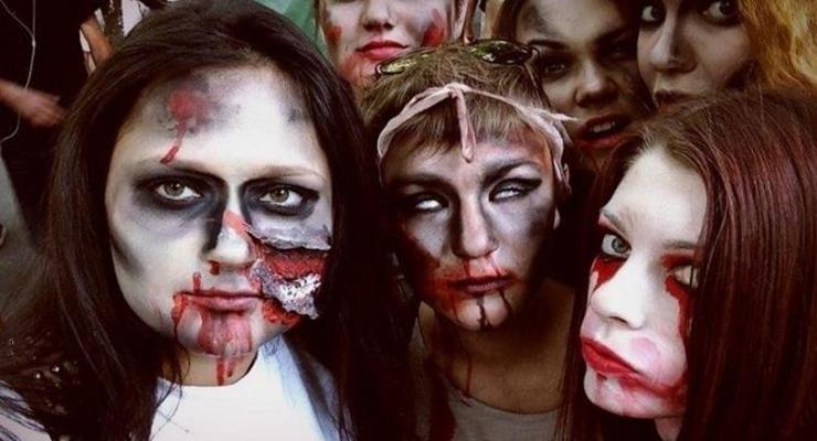 В Киеве прошел "зомби-парад" (видео)