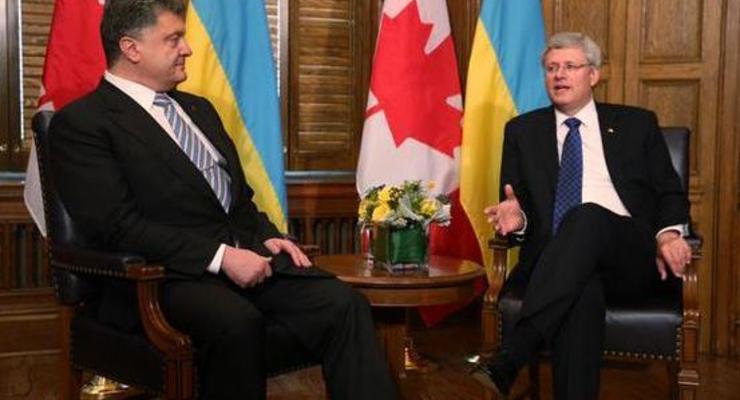 Порошенко обсудил с канадским премьером Соглашение о свободной торговле