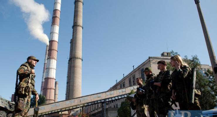 Бойцы Айдара охраняют ТЭС в городе Счастье (фото)