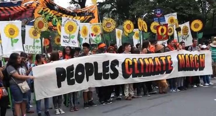 В Нью-Йорке прошел самый массовый в истории марш в защиту климата