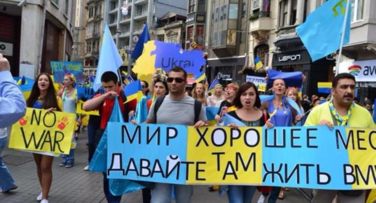 В Турции прошел Марш мира в поддержку Украины