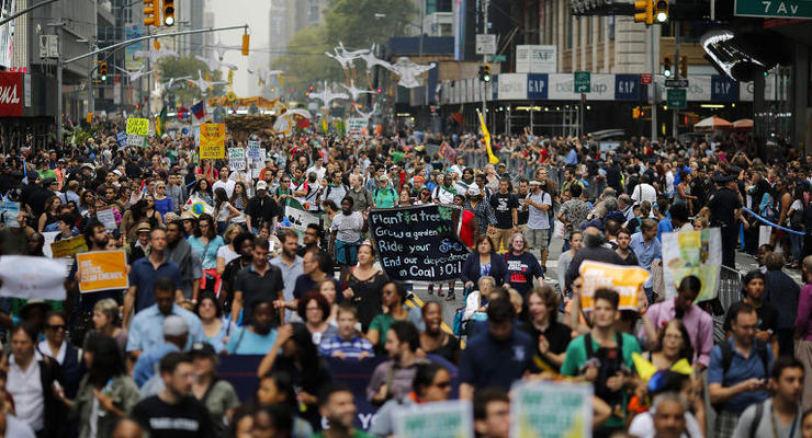 В Нью-Йорке задержаны манифестанты, протестующие за защиту климата