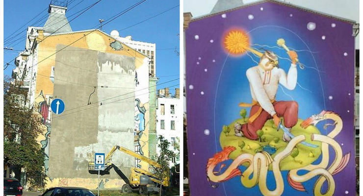 Космический украинец или воин-сокол: что нарисуют на месте закрашенного граффити на БЖ