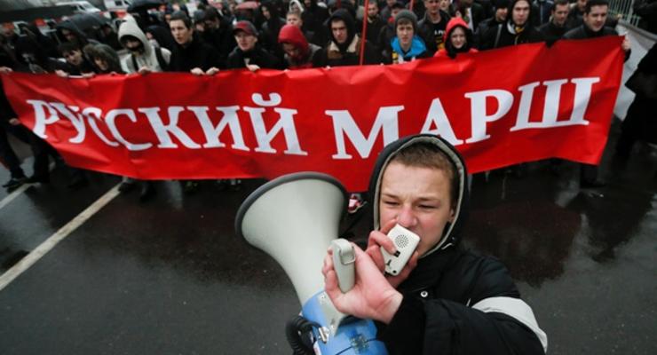 На Русский марш в Москве ожидают прибытие сторонников "Новороссии"