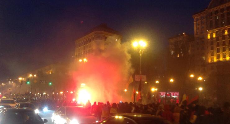 В центре Киева маршируют в честь годовщины УПА