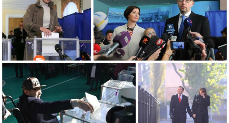 Выборы 2014: политики и кандидаты позировали перед камерами на участках (фото)