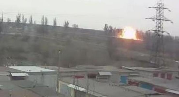 Обнародовано видео взрыва на блокпосту под Мариуполем