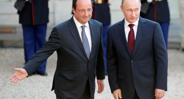 Олланд призвал Путина не признавать выборы на Донбассе