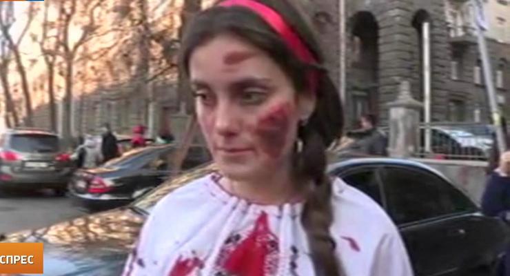 "Я погибаю!" Под АП прошла акция в защиту украинского языка