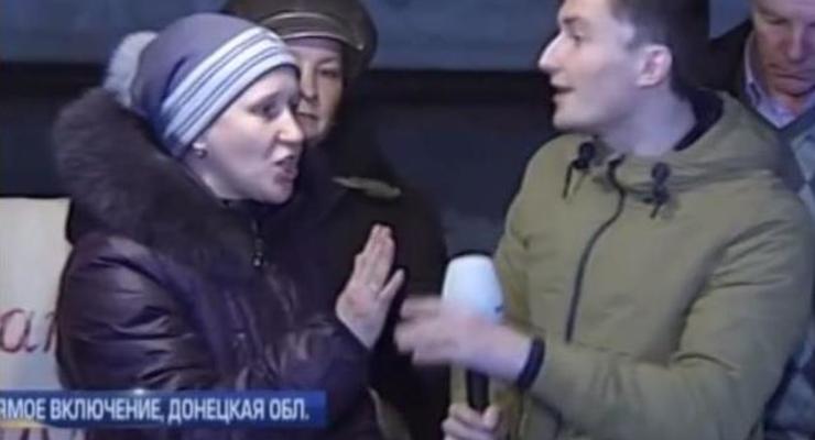 Жительница Дебальцево в прямом эфире обвинила силы АТО в обстрелах города