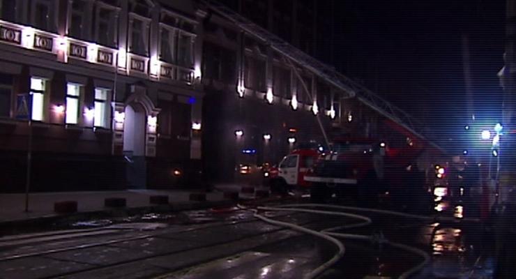 В Киеве на Подоле горел банк