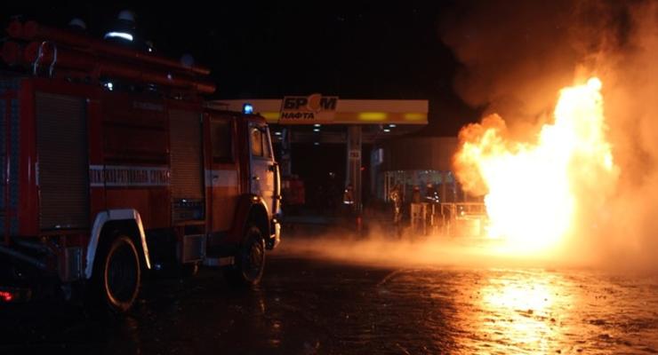Под Киевом горела автозаправка