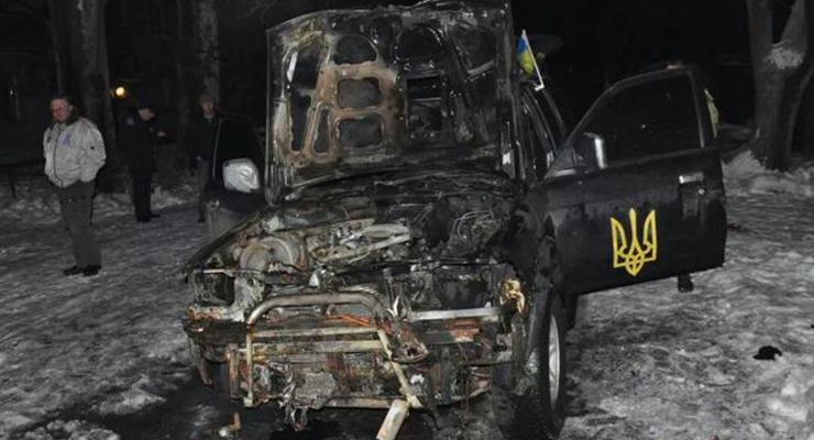 В Запорожье сожгли машину местной "Самообороны"