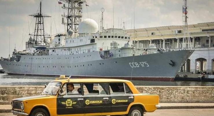 Российский корабль вошел в Гавану накануне переговоров Кубы и США