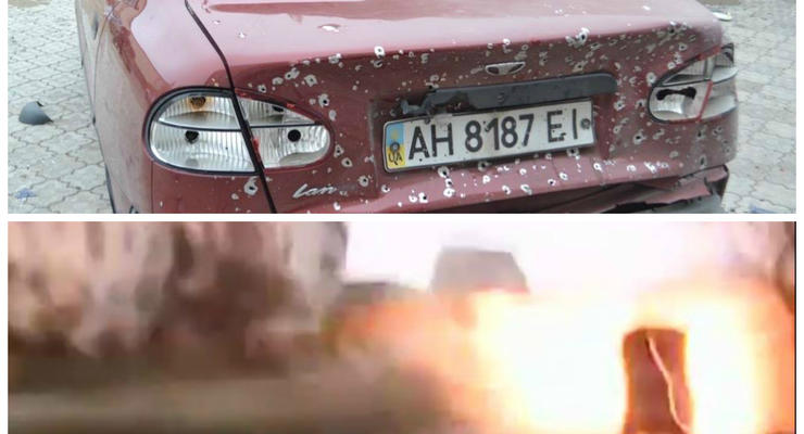 Обстрел Мариуполя из "Градов": водитель заснял, как взорвали машину