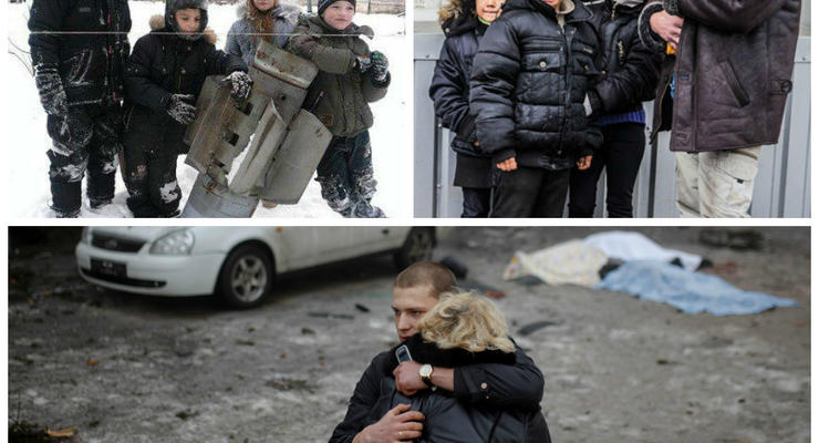 Фото недели: Дети войны, солдаты и жертвы обстрелов на Донбассе