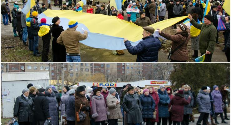 В Краматорске прошли митинги "за" и "против" мобилизации