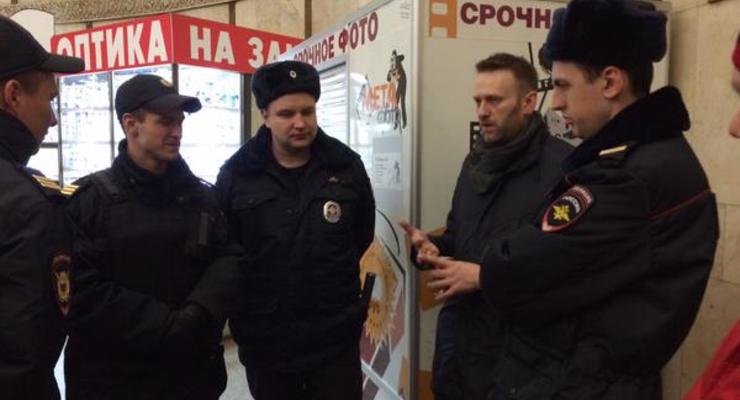 Навального задержали в московском метро