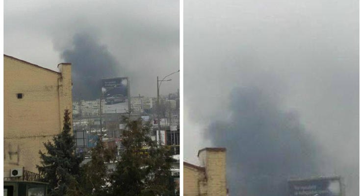 Пожар в Киеве: на Лыбедской горят склады
