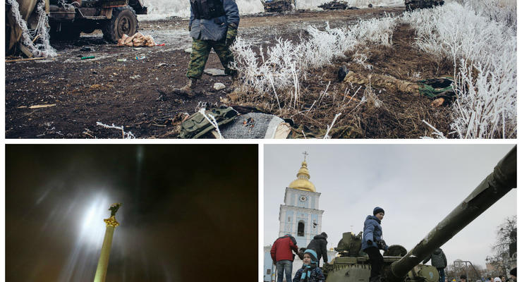 Фото недели: Бои за Дебальцево, танки в Киеве, годовщина Майдана