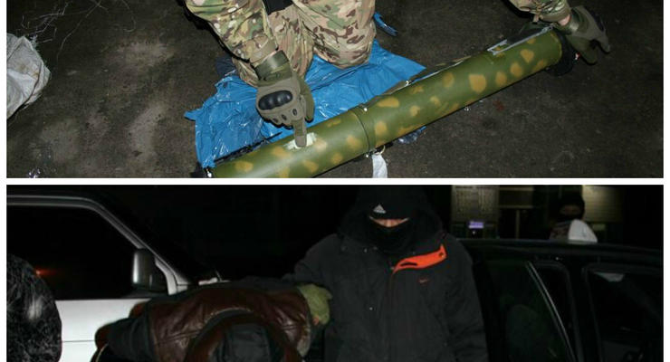 В СБУ показали задержанных в Харькове боевиков с огнеметом