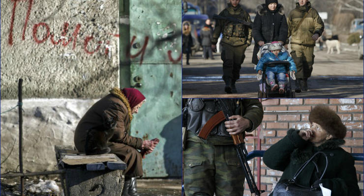 Дебальцево под властью ДНР: очереди за гуманитаркой и автоматчики возле детей