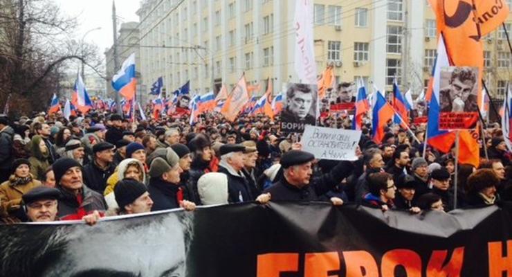 Марш памяти Немцова: россияне простились с убитым оппозицонером (онлайн)