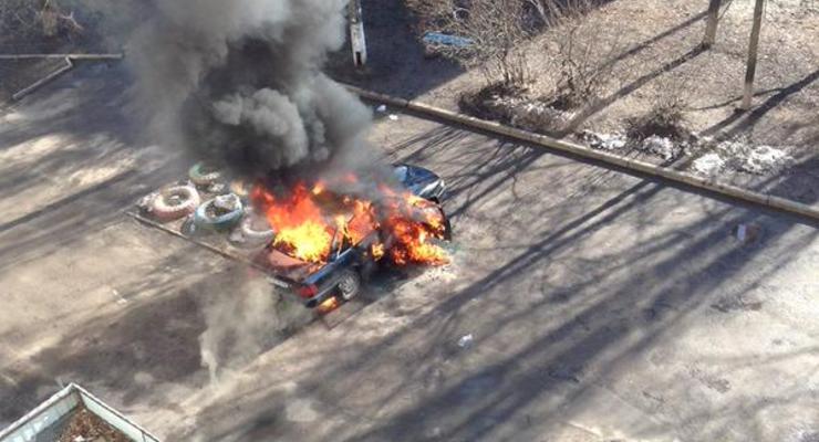 Новый взрыв в Харькове: вновь сгорела машина