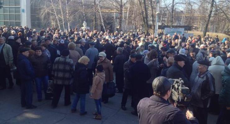 В Харькове митинговали сотрудники авиационного завода