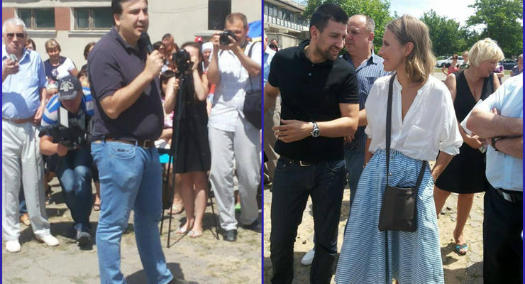 Саакашвили вместе с Собчак проверил поля под Одессой