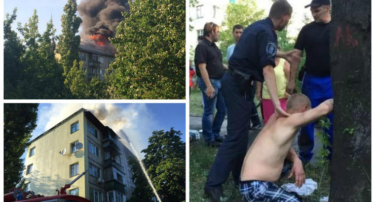 Большой пожар на Дарнице: задержали человека, грабившего квартиры в горящем доме