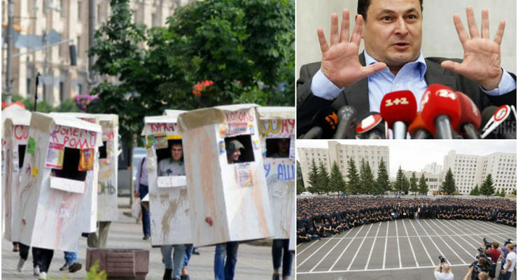 День в фото: отставка Квиташвили, новые патрульные и люди-киоски в Киеве