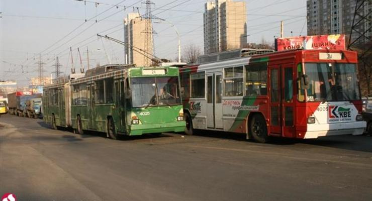 В столице заблокировано движение троллейбусов на шести маршрутах