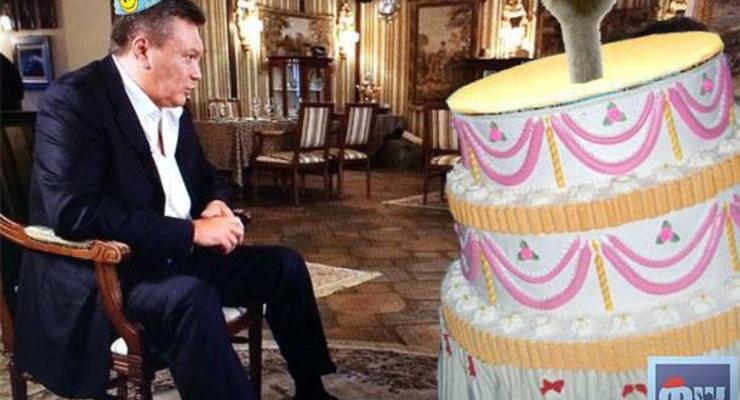 Грустный праздник: украинцы поздравили Януковича с днем рождения
