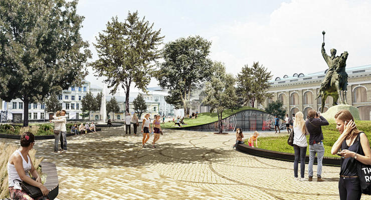 На Контрактовой площади могут появиться места для селфи и сад для прогулок