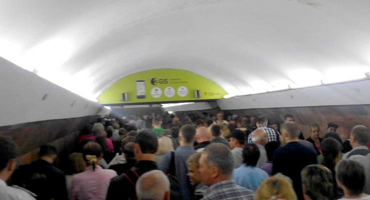В харьковском метро произошла сильная давка