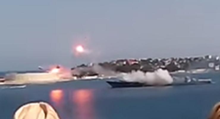 В Севастополе на День ВМФ неудачно запустили ракету