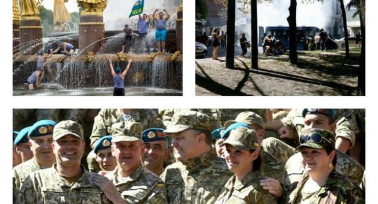 День в фото: десантники в фонтанах и награды от Порошенко