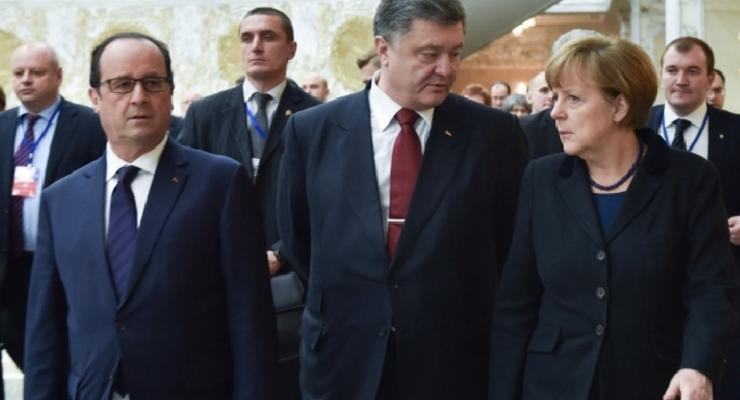 Порошенко, Меркель и Олланд посовещаются в Берлине по Донбассу