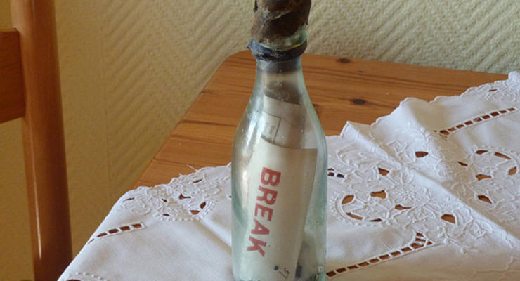 В Северном море найдено самое старое в мире сообщение в бутылке