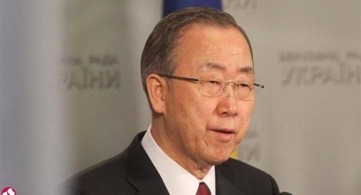 Генсек ООН призвал к мирному решению конфликта под стенами Рады