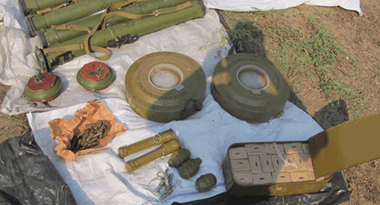 В Луганской области нашли схрон с большим количеством боеприпасов