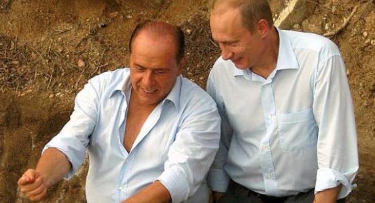 Путин повез Берлускони в аннексированный Крым