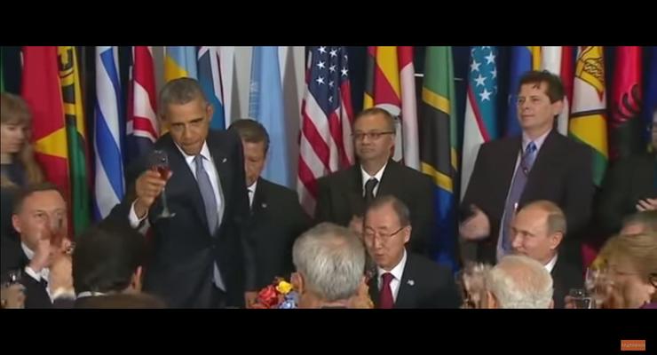 Обама не чокнулся с Путиным бокалом во время ланча в ООН