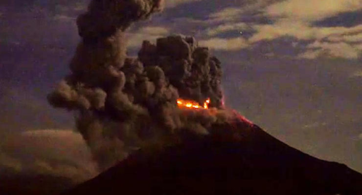 Проснулся самый активный вулкан Мексики