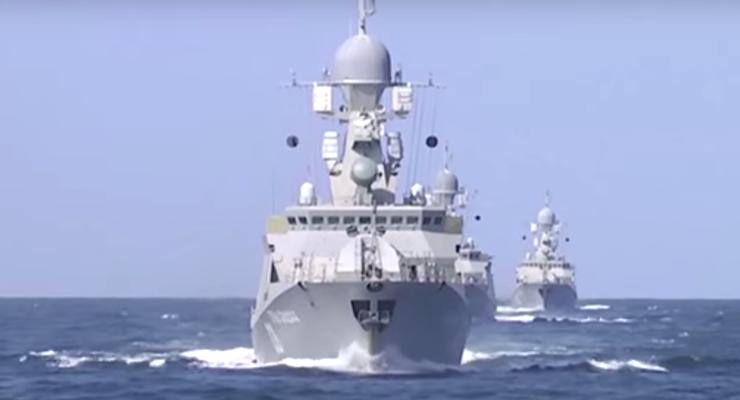 Минобороны РФ обнародовало видео запуска ракет по Сирии с кораблей