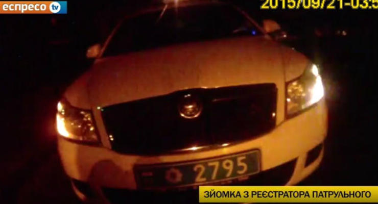 Киевская полиция задержала нетрезвых милиционеров на служебном авто