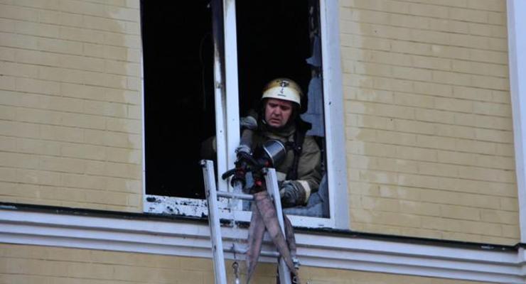 В Киеве горело здание детской больницы Охматдет