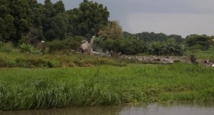 Появилось видео падения АН-12 в Южном Судане